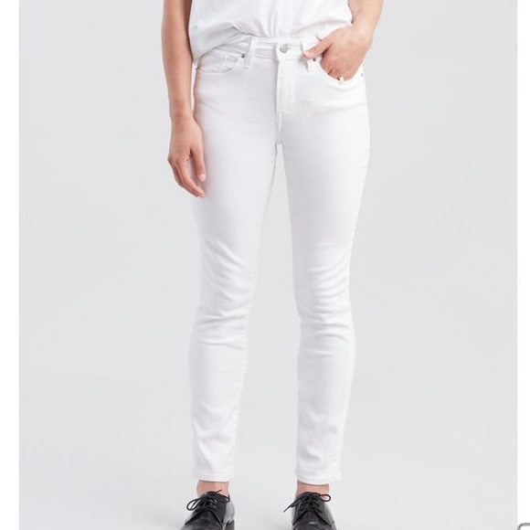 levis skinny white jeans